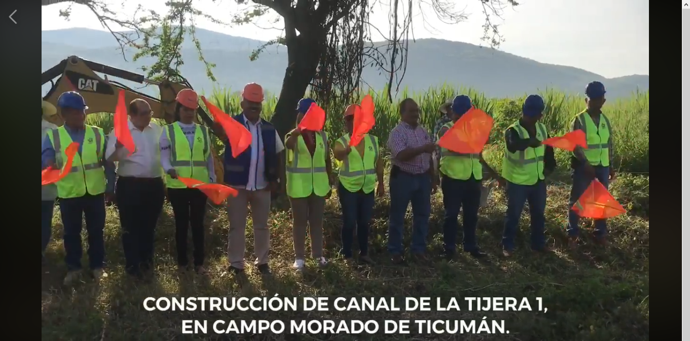 SE DIO EL BANDERAZO DE INICIO DE OBRA DE LA CONSTRUCCIÓN DE CANAL DE LA TIJERA 1, UBICADA EN CAMPO MORADO.